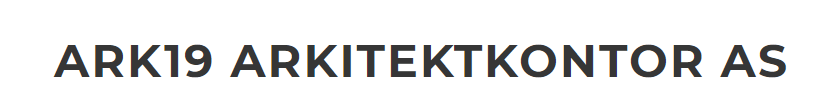 Ark19 Arkitektkontor As